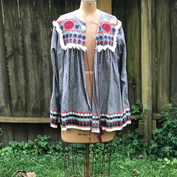 Boho Embroidered Jacket - Picture 3 of 4